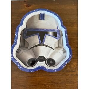 Star Wars Clone Trooper Captain Rex Helmet Plate Zak Designs Melamine 2013 Blue